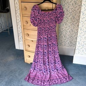 Block print maxi dress